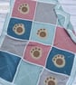 Puppy Pawprint Blanket Crochet Pattern, Blanket Crochet Pattern - Image 1
