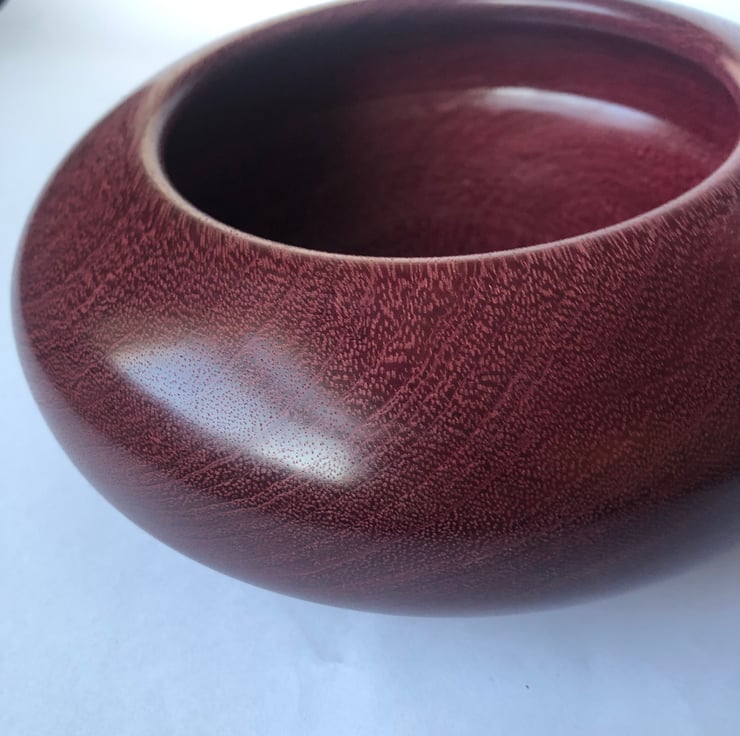 Hand turned bowl made from Purpleheart wood Folksy