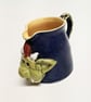 Fungus Ceramic Jug,Purple and Saffron Yellow Glazed. - Image 3