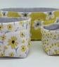 Beautiful bundle, Set of three fabric bowls, baskets - Image 1