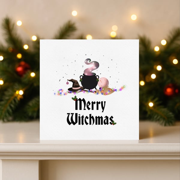 Christmas Card For Witches, Merry Witchmas, Alternative Christmas Card.