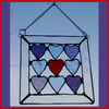 9 of Hearts Stained Glass Suncatcher