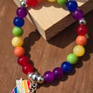 Pride Bracelet - Elastic multicoloured beaded bracelet