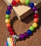 Pride Bracelet - Elastic multicoloured beaded bracelet