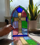 Stained Glass Cross Window Hanging Church - Image 3