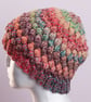 Hat-handmade crochet puff stitch beanie hat autumnal colours - Image 6