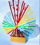 MADE TO ORDER -  Vibrant Fused glass ammonite sculpture- glass art - Image 2
