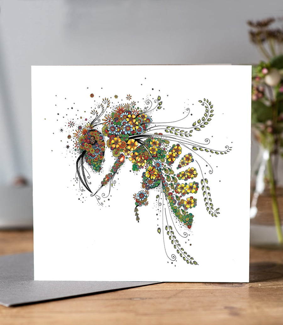 Beautiful Honey Bee card 