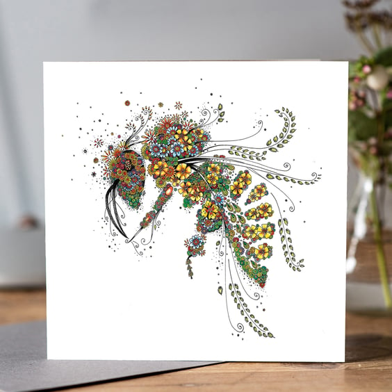 Beautiful Honey Bee card 