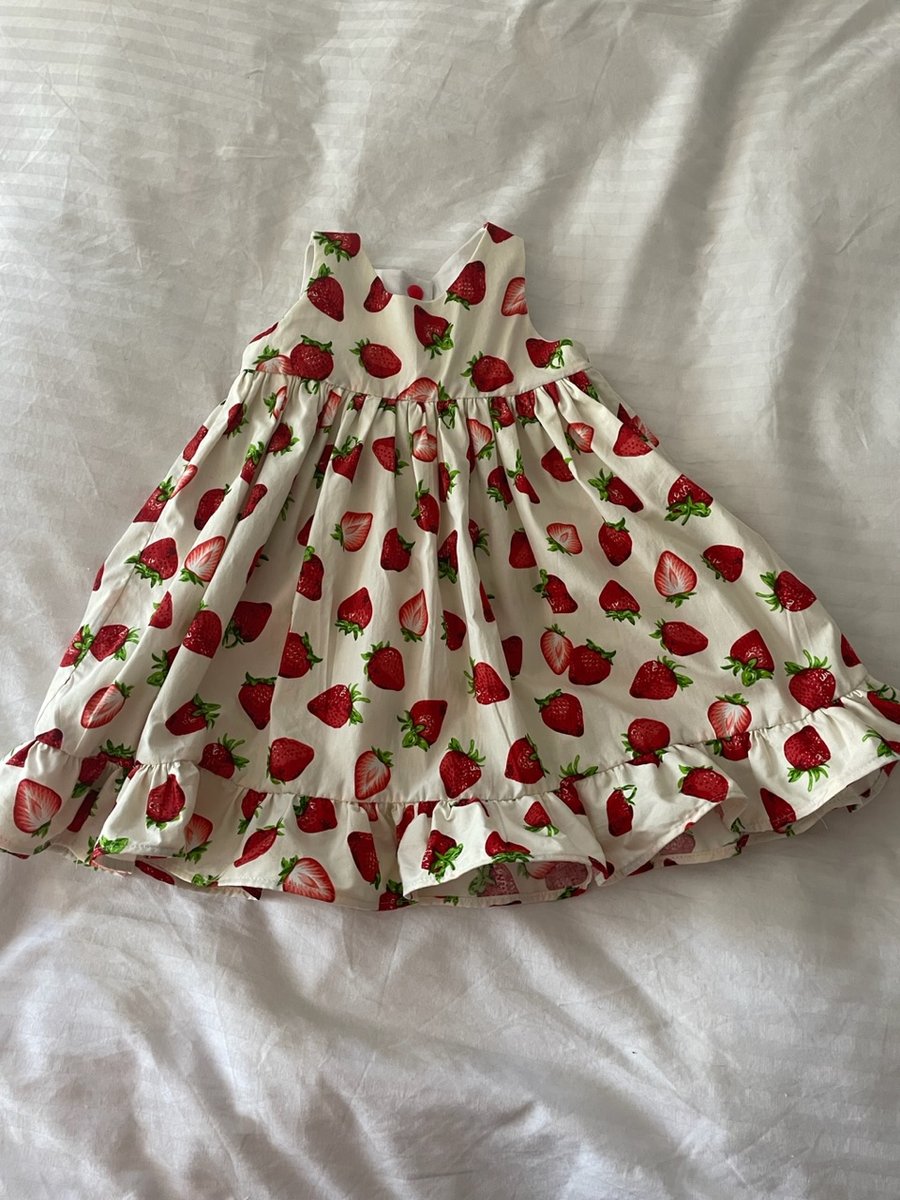 Strawberries and cream girls dress