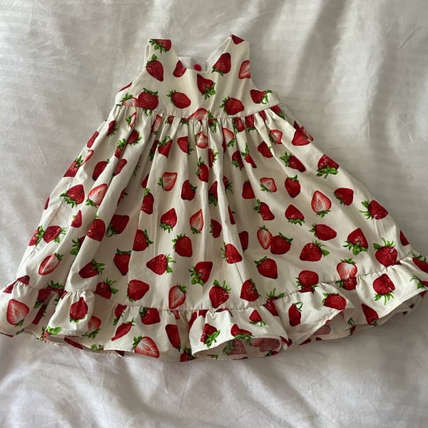 Strawberries and cream girls dress