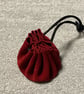 Red Suede Dice Bag - Drawstring Pouch - FREE SHIPPING - Image 2