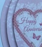 Happy anniversary heart and butterfly dimensional card and gift tag - Image 10