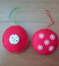 Set of 2 Felt Tree Decorations - Image 1
