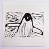 Little Penguin Lino Print