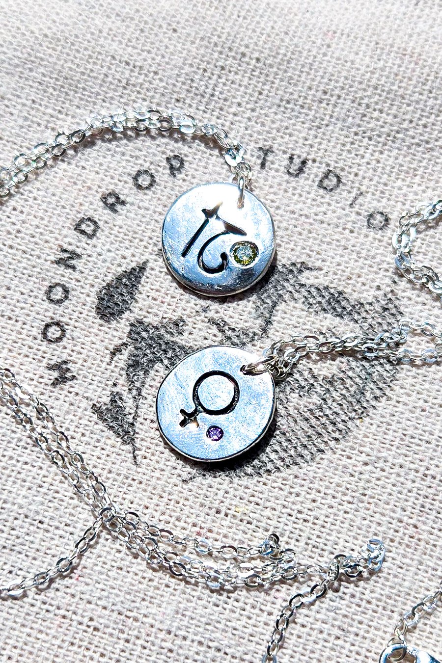 Mini Venus or Jupiter Pendant - Recycled Fine Silver, Gift for Sagittarius