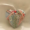 Embroidered hanging heart