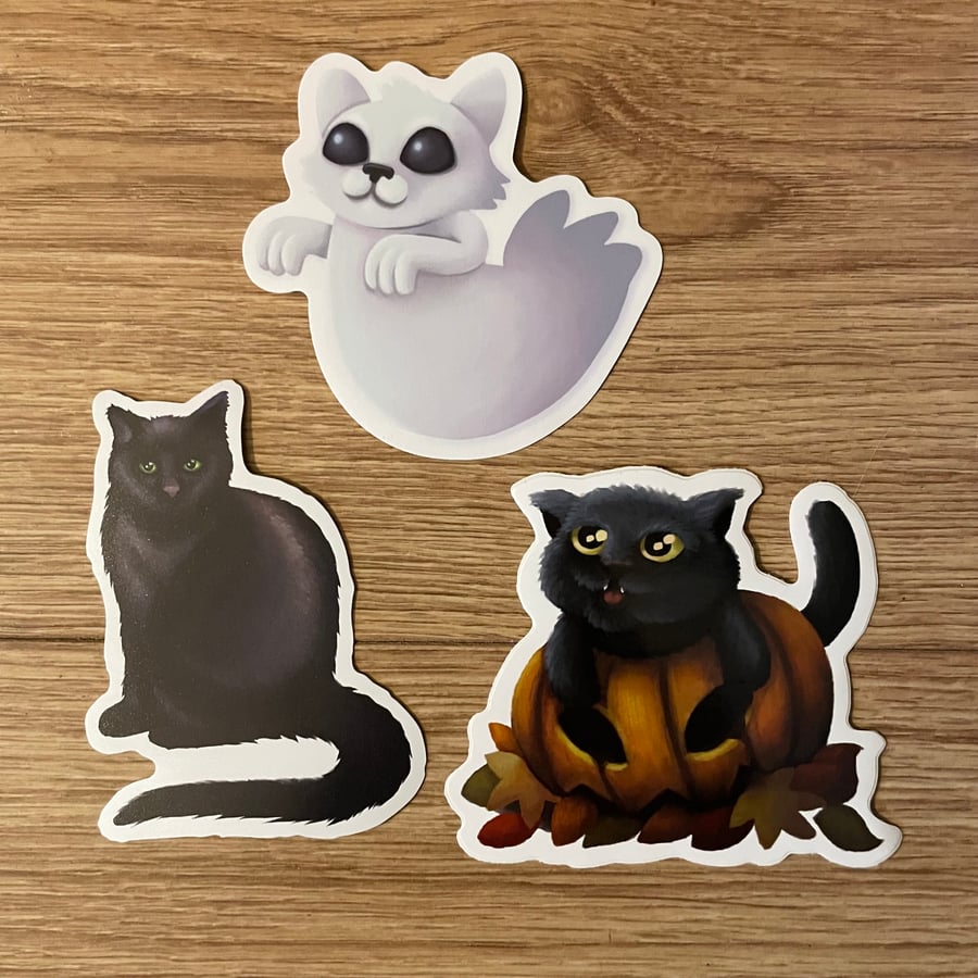 Set of 3 Creepy Creatures 10cm by 10cm sticker 