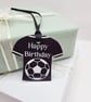 Football Shirt Gift Tag with Silk Ribbon – Handmade Sports Gift Tag - Image 6
