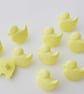 10 yellow baby duck buttons 15mm