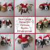 3x Personalised Pet Portrait Bauble Custom Painted Cat Dog Rabbit Guinea Pig etc