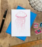 Jellyfish Illustrated Blank Greeting Card