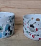 Speckled tealight holder - red blue - Image 4