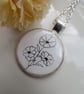 Screen Printed Polymer Clay Pendant Necklace - Image 1
