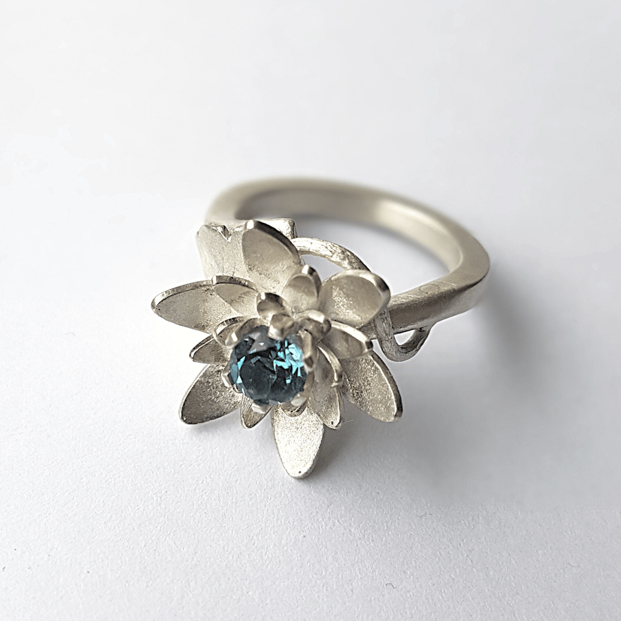 Lily Ring in Silver & Topaz - Gift-Boxed with Free Delivery