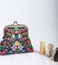 Frame coin purse made with Liberty Lawn 'Mary Patricia' and toning cotton lining
