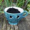 Knitting or crochet wool yarn bowl ceramics pottery ceramic pot