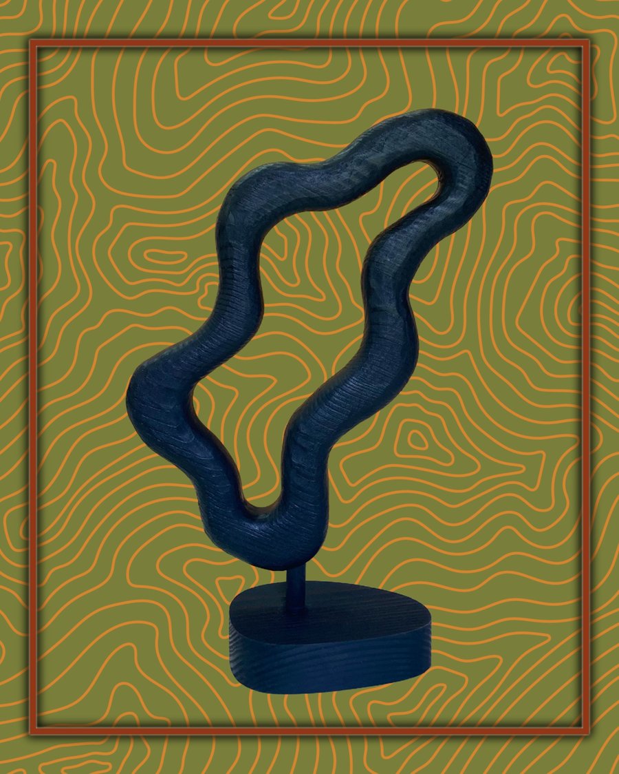 "Sprout" - abstract wooden sculpture 