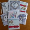 Perfectly Imperfect Pack of 7 Christmas Cards - Cute