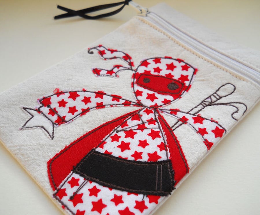 embroidered ninja gadget case