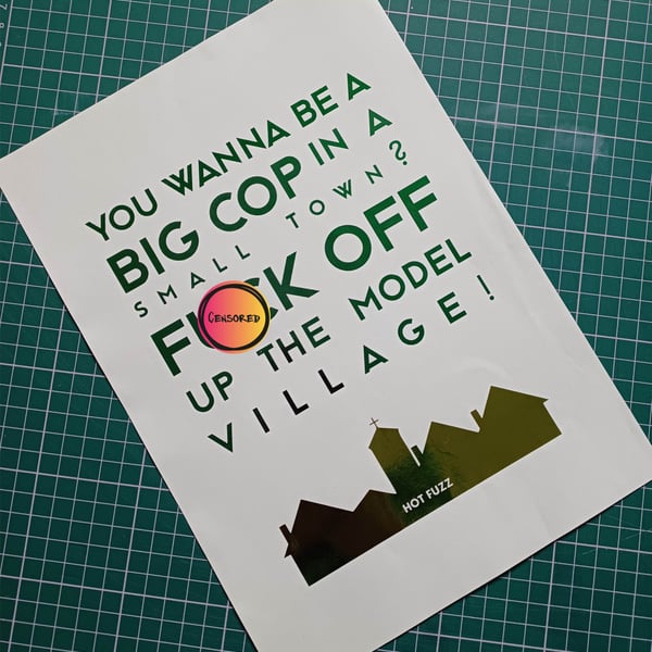 Hot Fuzz - Model Village Print