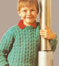 VINTAGE KNITTING PATTERN Boys Textured Sweater - Image 3