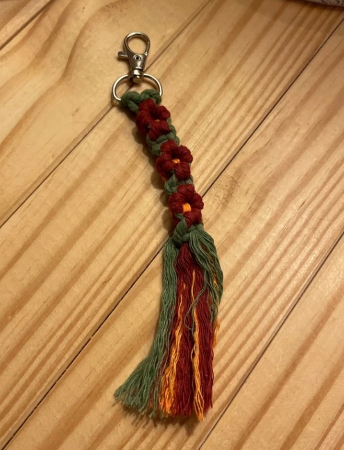 Macrame Key Ring or Bag Clip