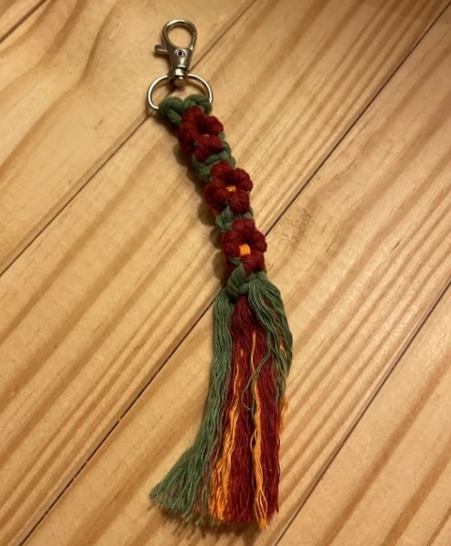 Macrame Key Ring or Bag Clip