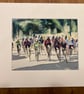Tour of Britain Peloton – original watercolour painting, mounted but unframed - Image 2