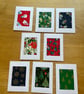 Set of 8 textile Christmas cards - Image 1