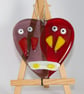 Lovebirds - Lilac and Red Fused Glass - 6174 - Image 3
