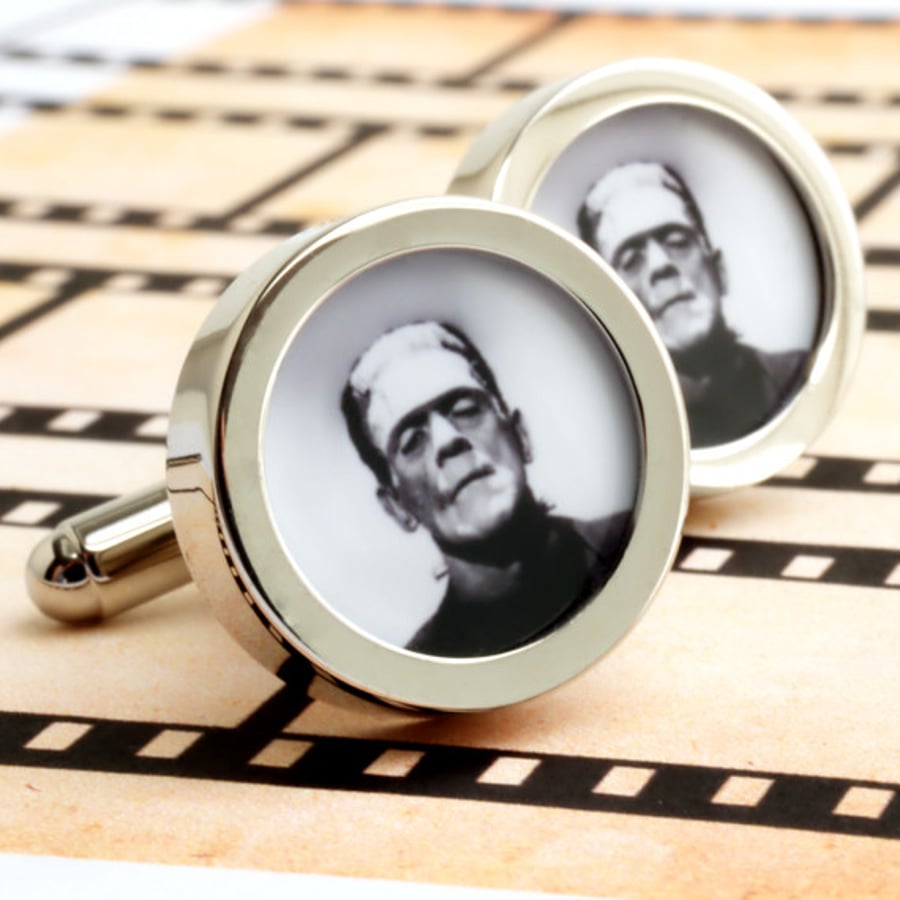 Frankenstein Cufflinks Science Fiction Halloween Fun