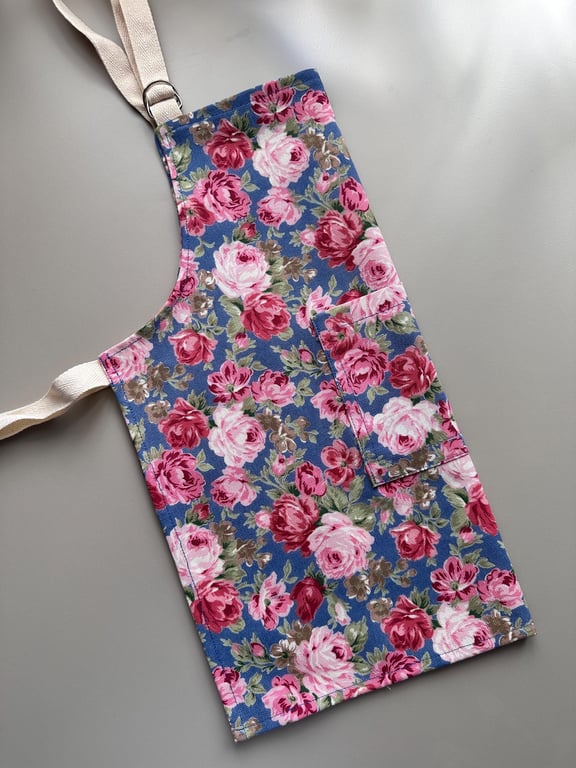Kids Handmade Apron, Floral Kids Apron, Girl's Floral Aprons