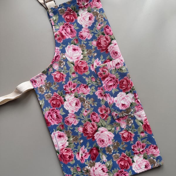 Kids Handmade Apron, Floral Kids Apron, Girl's Floral Aprons