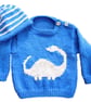 Knitting Pattern Dinosaur Sweater and Hat (Diplodocus).  Digital Pattern - Image 3