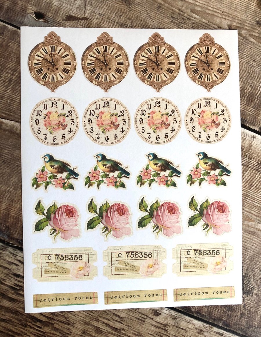 Vintage theme stickers