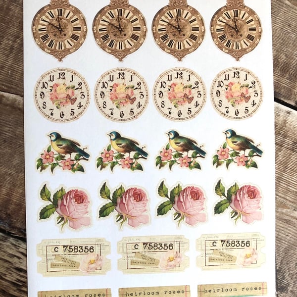 Vintage theme stickers
