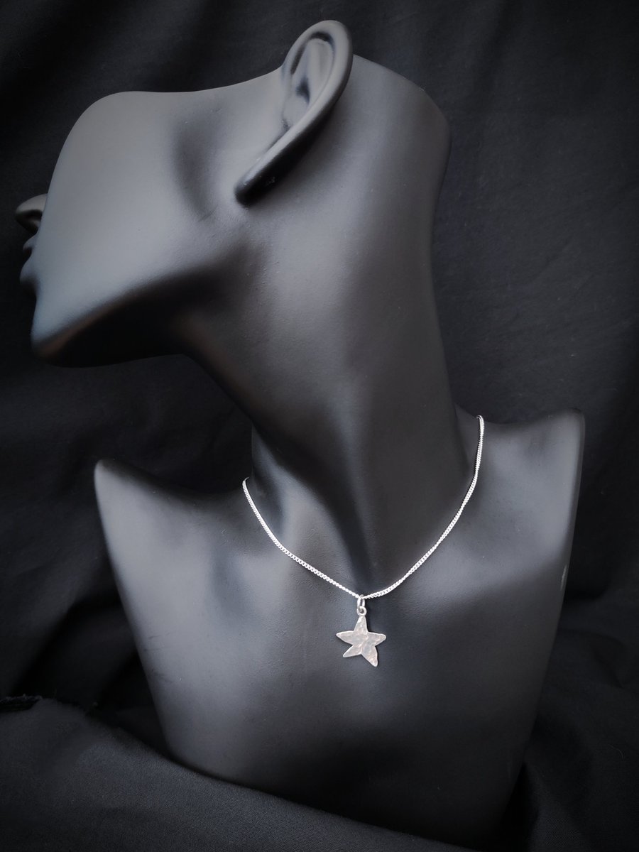 Wonky Star silver pendant