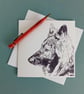 German Shepherd Dog Print Card - personalised card, custom card, GSD, alsation  - Image 1