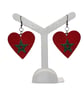 Moroccan flag earrings, love Morocco,  loveheart jewellery, african queen,   - Image 1
